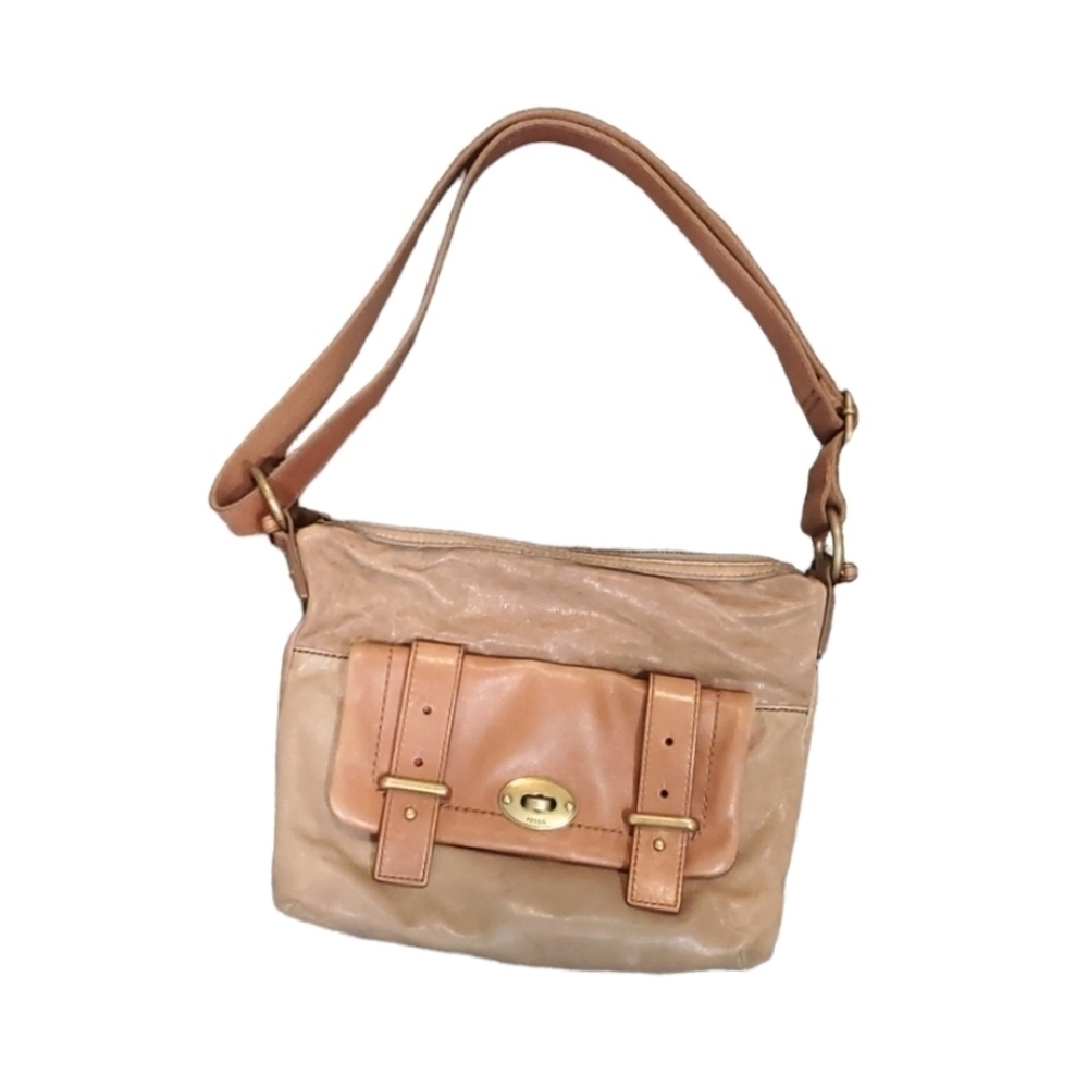 Vintage Fossil Leather Crossbody Bag
